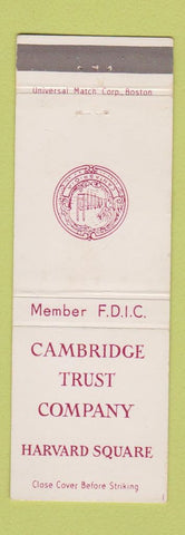 Matchbook Cover - Cambridge Trust Company MA