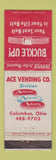 Matchbook Cover - Ace Vending Wear Seat Belts Columbus OH WEAR
