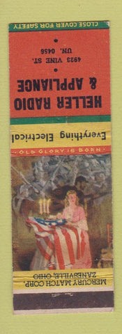 Matchbook Cover - Heller Radio Appliance WEAR