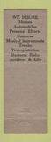 Matchbook Cover - George Scoop Collet Insurance White Castle LA low phone #