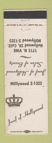 Matchbook Cover - Joseph of Hollywood Beauty Salon Hollywood CA WEAR