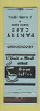 Matchbook Cover - Pantry Cafe Le Mars IA