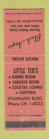 Matchbook Cover - Black Angus Restaurant Little Ted's Cleveland OH WEAR