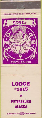 Matchbook Cover - Matchbook Cover Elks Club Petersburg AK
