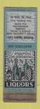 Matchbook Cover - Denison Square Cafe ADVANCE WORN