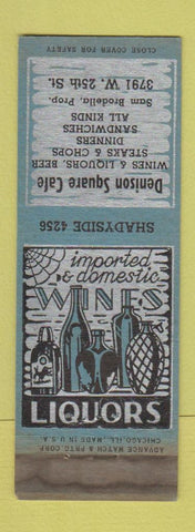 Matchbook Cover - Denison Square Cafe ADVANCE WORN
