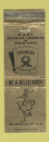 Matchbook Cover - Kisselbird Striners Walker 1973 Hwaii Las Vegas WEAR