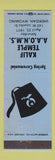 Matchbook Cover - Kalif Shriners Temple Sheridan WY BLUE