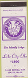 Matchbook Cover - Matchbook Cover Elks Club Seattle WA