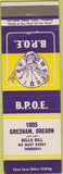 Matchbook Cover - Matchbook Cover Elks Club Gresham OR