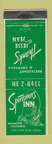 Matchbook Cover - Sportsmen's Inn Bridgeport CA WEAR