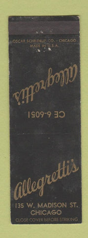 Matchbook Cover - Allegretti's Chicago IL WEAR