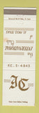 Matchbook Cover - International Club El Paso TX WEAR