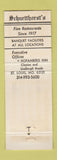 Matchbook Cover - Schneithorst's Hofamberg Inn St Louis MO