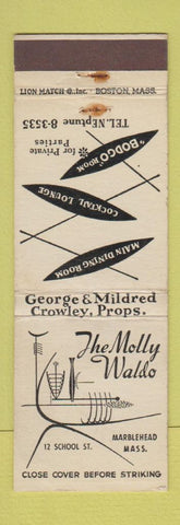 Matchbook Cover - Molly Waldo Marblehead MA restaurant WEAR