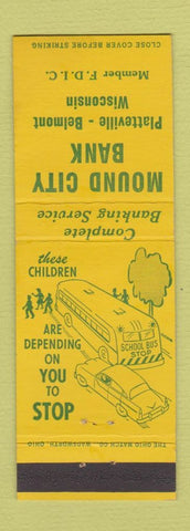 Matchbook Cover - Mount City Bank Platteville Belmont WI