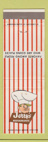 Matchbook Cover - Jerry's Restaurants Fried Chicken WEAR