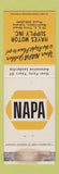 Matchbook Cover - NAPA Auto PARts Hayes Motor Washington IN WORN