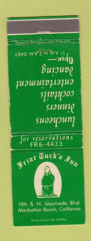 Matchbook Cover - Friar Tuck's Inn Manhattan Beach CA WEAR