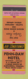 Matchbook Cover - Penn Daw Hotel Alexandria VA