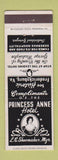 Matchbook Cover - Princess Anne Hotel Fredericksburg VA
