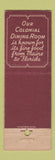 Matchbook Cover - Stratford Hotel Fredericksburg VA