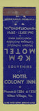 Matchbook Cover - Hotel Colony Inn Hilton Village VA Newport News WEAR