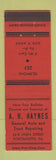 Matchbook Cover - AH Haynes Auto Repair Portsmouth VA low phone #