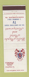 Matchbook Cover - Stonewall Jackson Hotel Staunton VA Harrisonburg