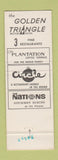 Matchbook Cover - Golden Triangle Motor Hotel Norfolk VA WEAR