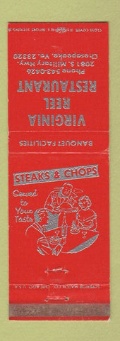 Matchbook Cover - Virgina Reel Restaurant Chesapeake VA