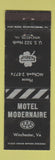 Matchbook Cover - Motel Modernaire Winchester VA
