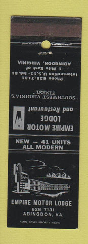 Matchbook Cover - Empire Motor Lodge Abingdon VA WEAR