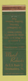 Matchbook Cover - Motel Roberts Christansburg VA WEAR