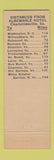 Matchbook Cover - University Cafeteria University VA Charlottesville Albemarle