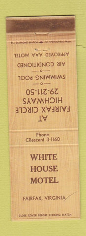 Matchbook Cover - White House Motel Fairfax VA WORN