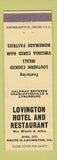 Matchbook Cover - Lovington Hotel Restaurant Lovington VA