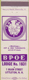 Matchbook Cover - Matchbook Cover Elks Club Littleton NH