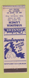 Matchbook Cover - Virginia Lunch Berkeley VA