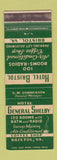 Matchbook Cover - General Shelby Hotel Bristol VA
