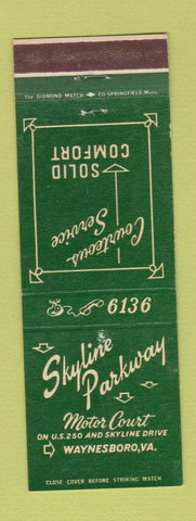 Matchbook Cover - Skyline Parkway Motor Court Waynesboro VA