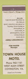 Matchbook Cover - Town House Motel Covington VA