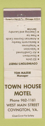 Matchbook Cover - Town House Motel Covington VA