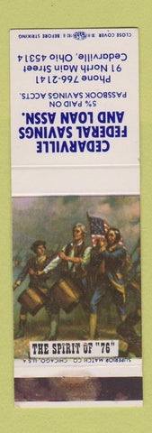 Matchbook Cover - Cedarville Federal Savings and Loan OH WEAR