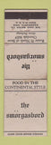 Matchbook Cover - Smorgasbord Restaurant Akron OH? WORN