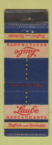 Matchbook Cover - Laube Restaurants Buffalo Rochester NY