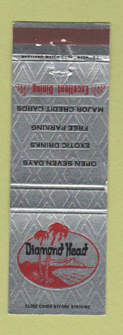 Matchbook Cover - Diamond Head Exotic Drinks Tiki Manassas Falls Church VA