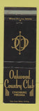 Matchbook Cover - Oakwood Country Club Lynchburg VA