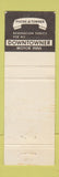 Matchbook Cover - Downtowner Motor Inns Manassas VA