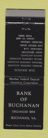 Matchbook Cover - Bank of Buchanan VA